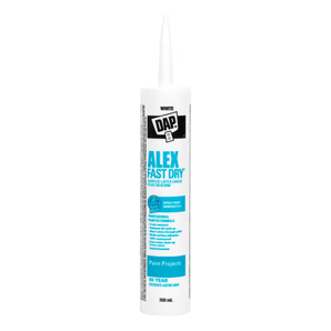 DAP Alex Fast Dry Calfeutrant au Latex Acrylique Avec Silicone, Blanc (300ml)
