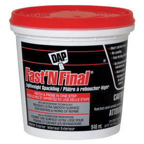 DAP FAST N FINAL Plâtre à Reboucher Léger, (237ml)