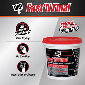 DAP FAST N FINAL Plâtre à Reboucher Léger (946 ml)