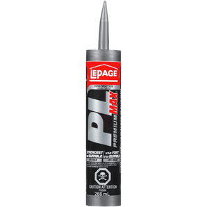 LePage PL Premium MAX Construction Adhesive, Interior/Exterior, Non-Shrink (266ml)